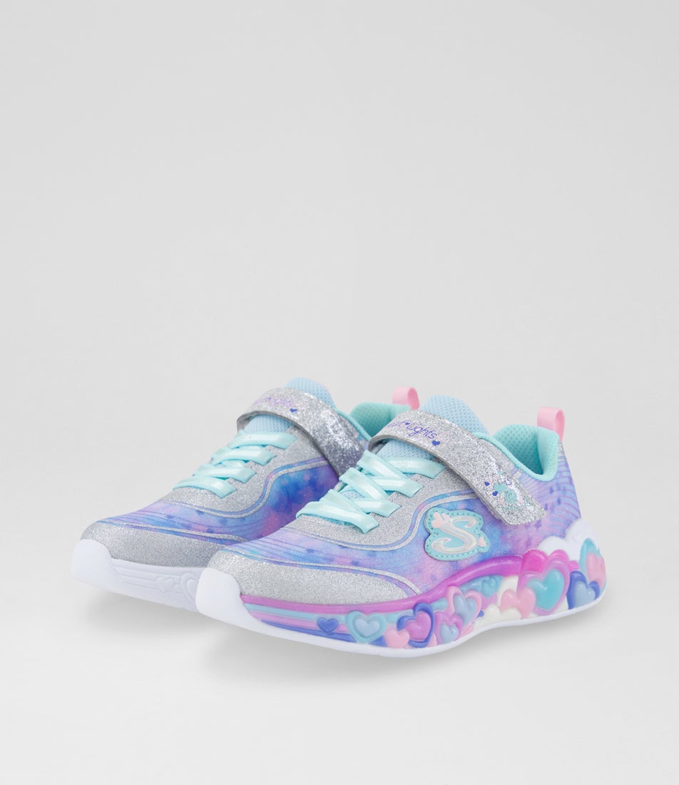 Eternal Heart Lights Junior Silver Multi Sneakers