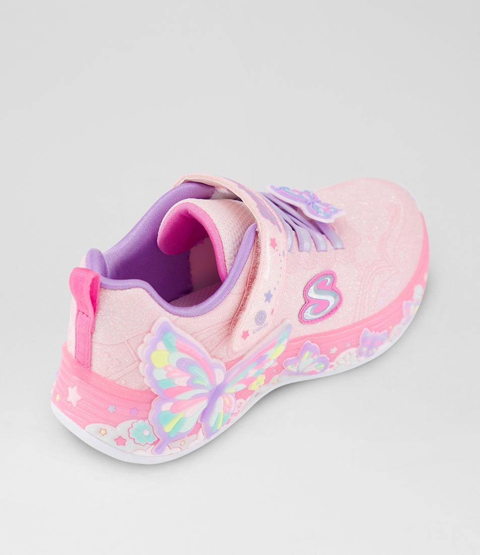 Butterfly Bliss Junior Light Pink Multi Fabric Slip On Sneakers