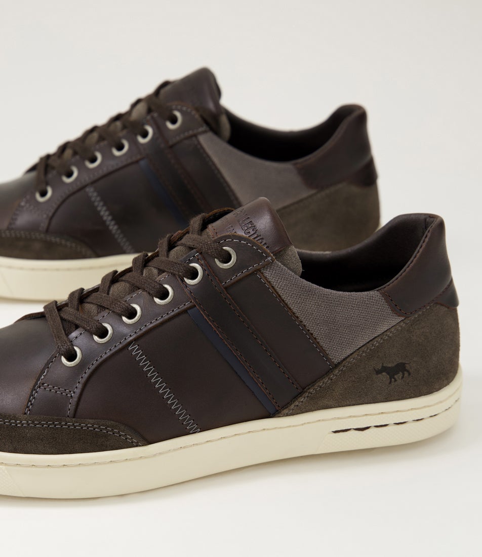 Bond Grey Leather Sneakers