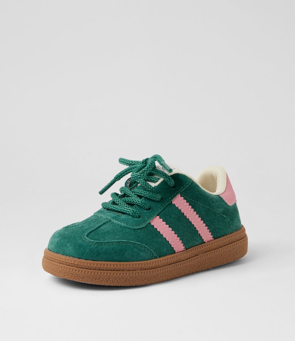 Luca Toddler Green Fabric Sneakers