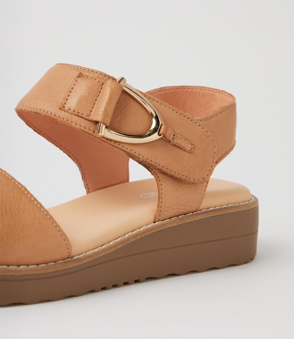 Heelia Dark Tan Light Choc Leather Sandals Heelia Dark Tan Light Choc Leather Sandals