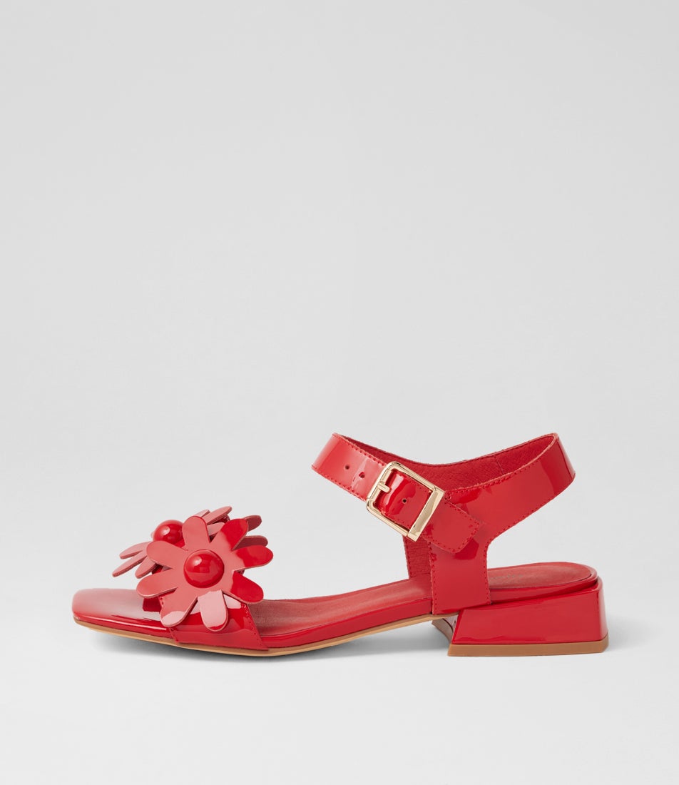 Penee Red Patent Leather Sandals
