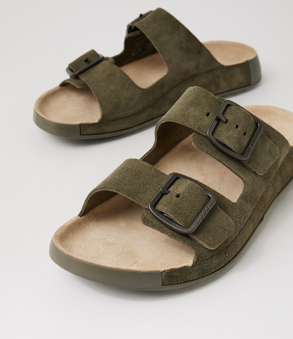 500984 Cozmo M Smokey Olive Nubuck Slides