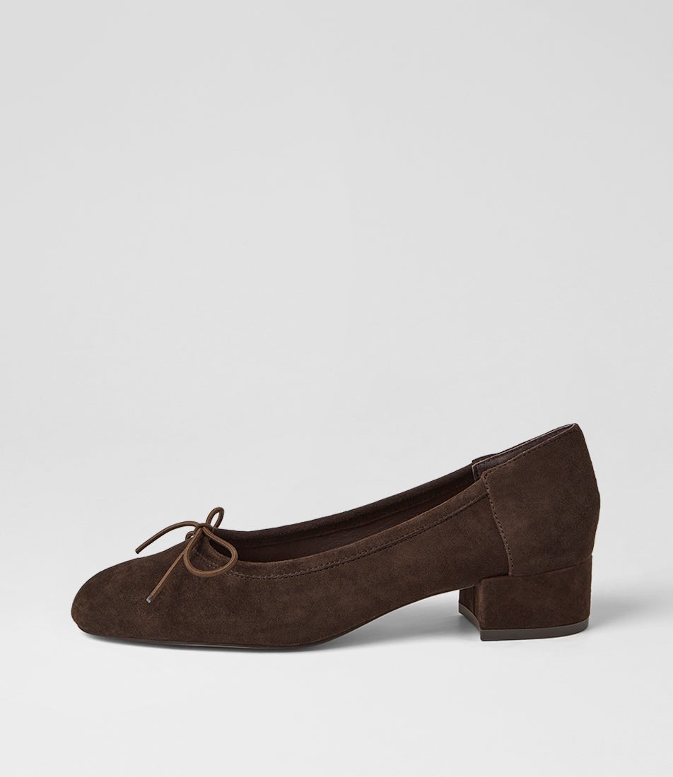 Jeahe Choc Suede Heels