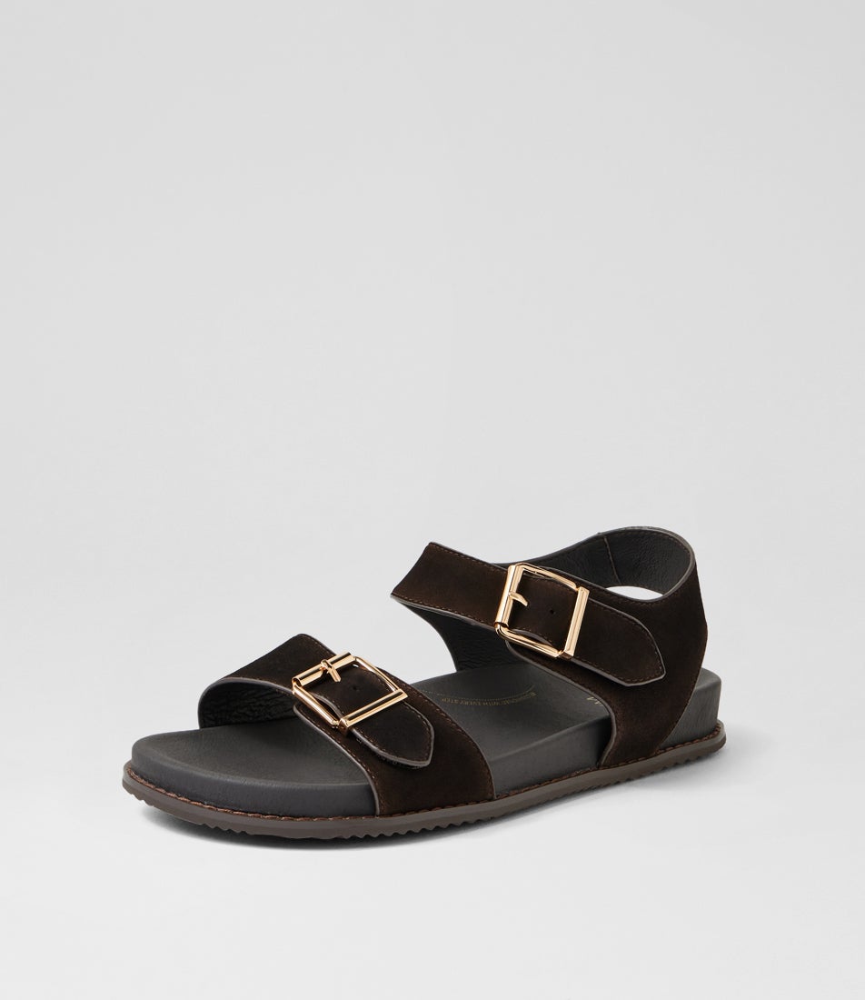 Hastice W Choc Suede Sandals