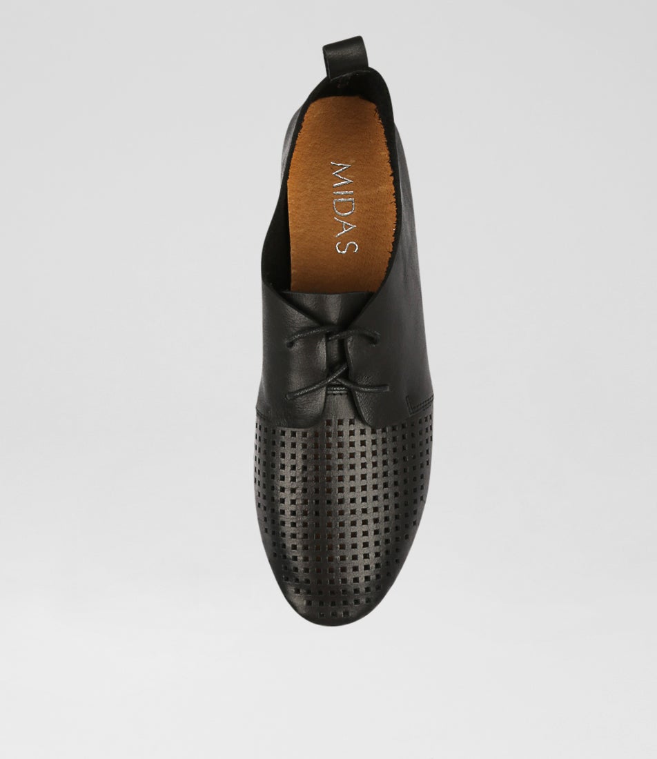 Husto Black Leather Sneakers