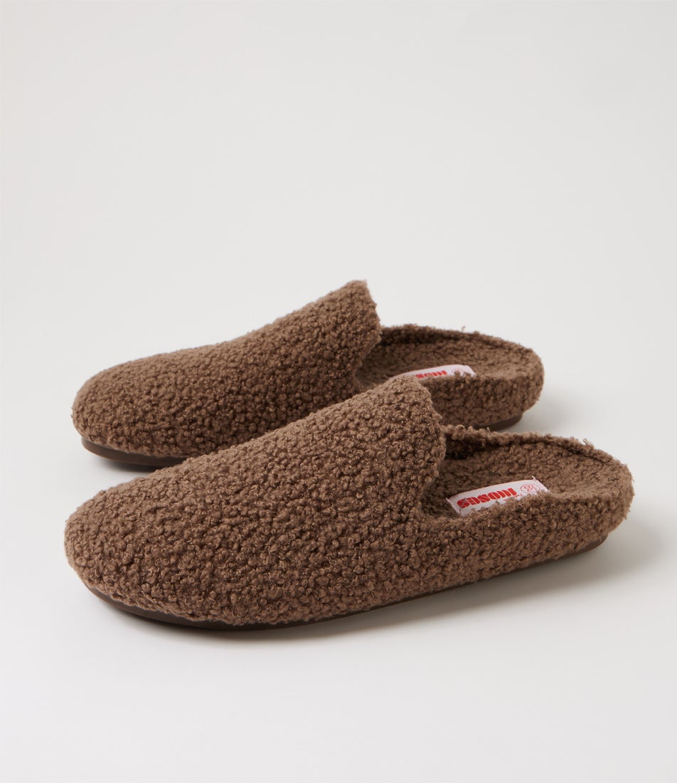 Kush Mocha Fabric Slippers