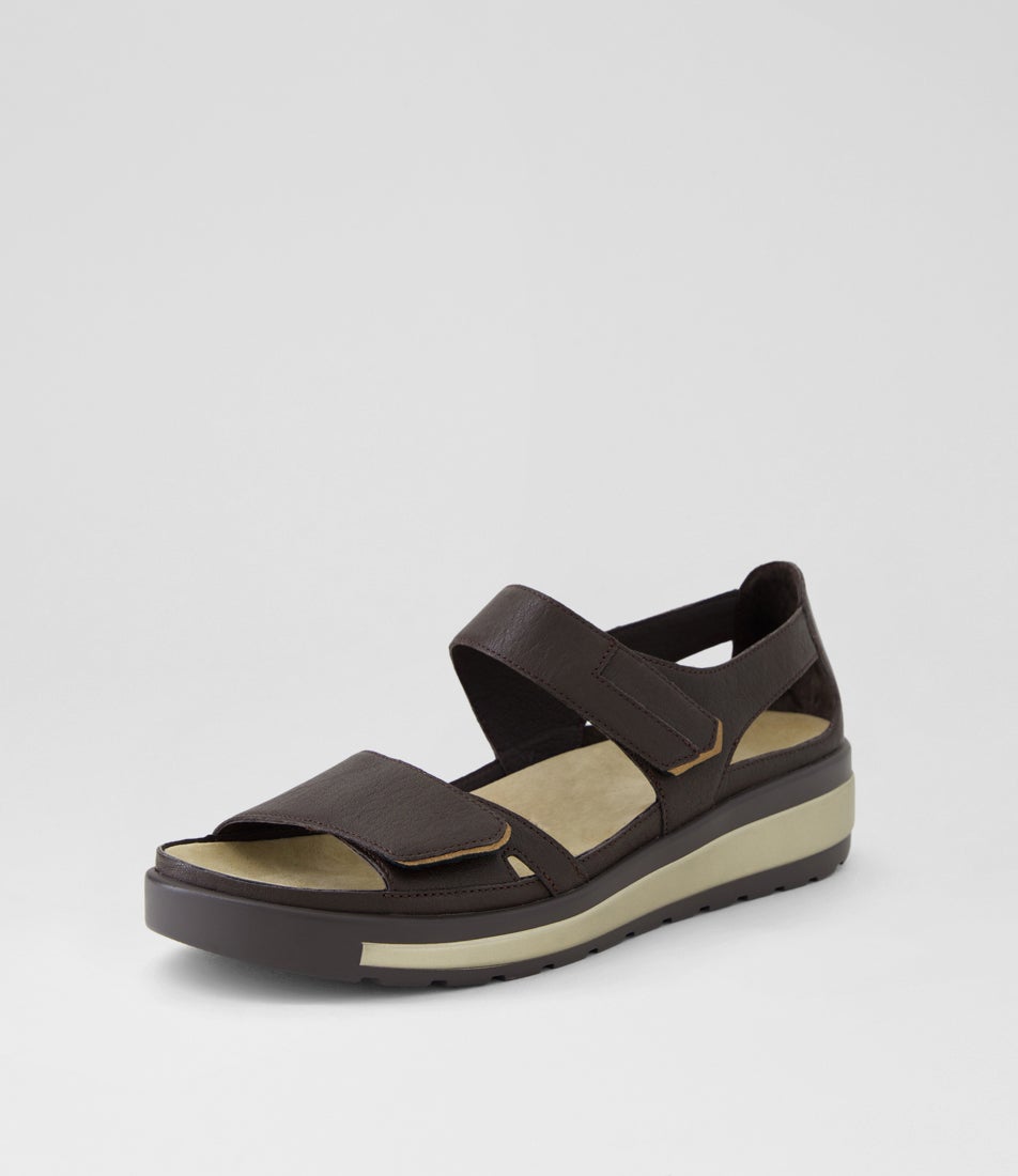Gedd W Choc Bronze Leather Sandals