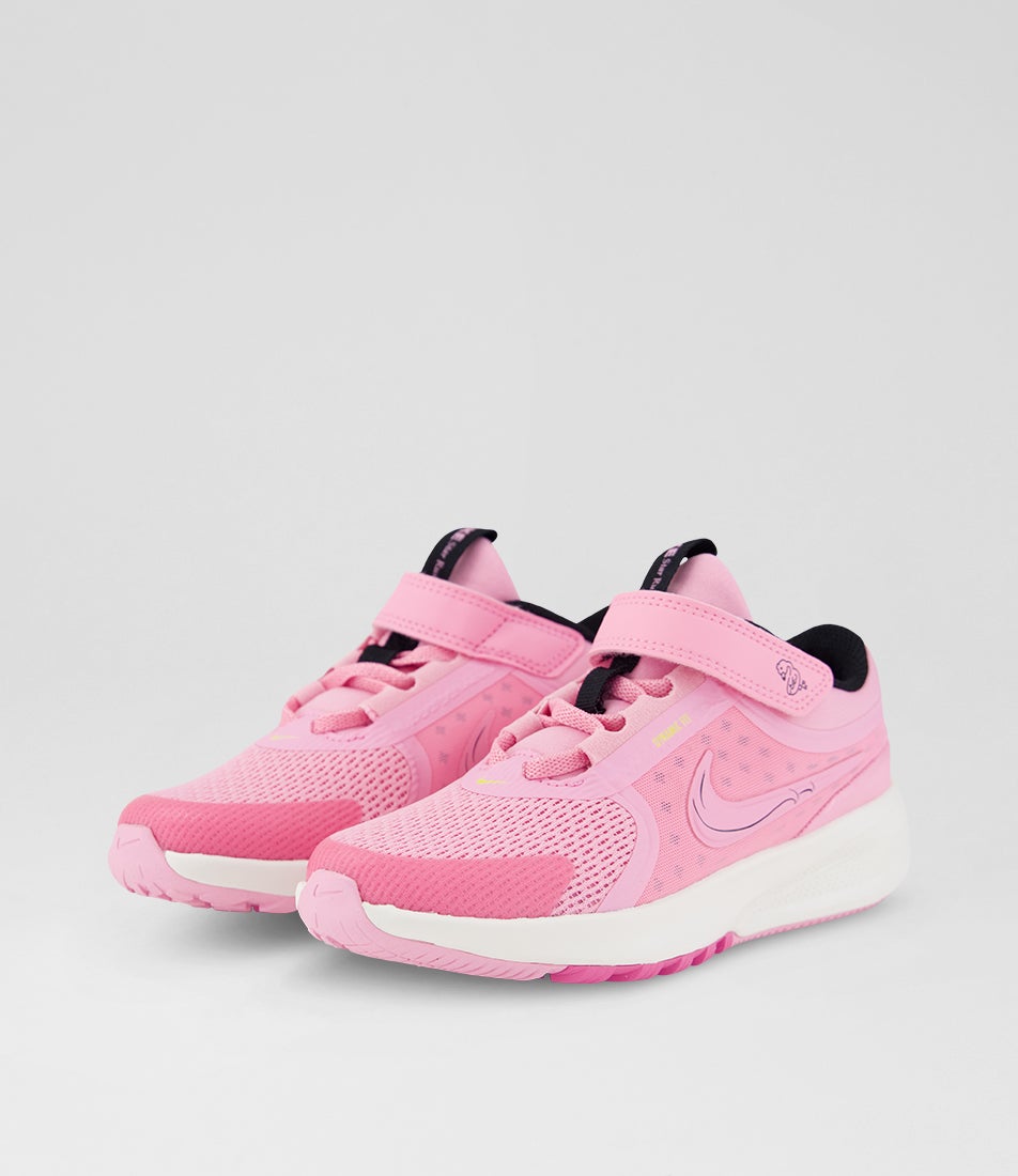 Star Runner 5 Junior Pink Rise Pink Rise Black Mesh Sneakers