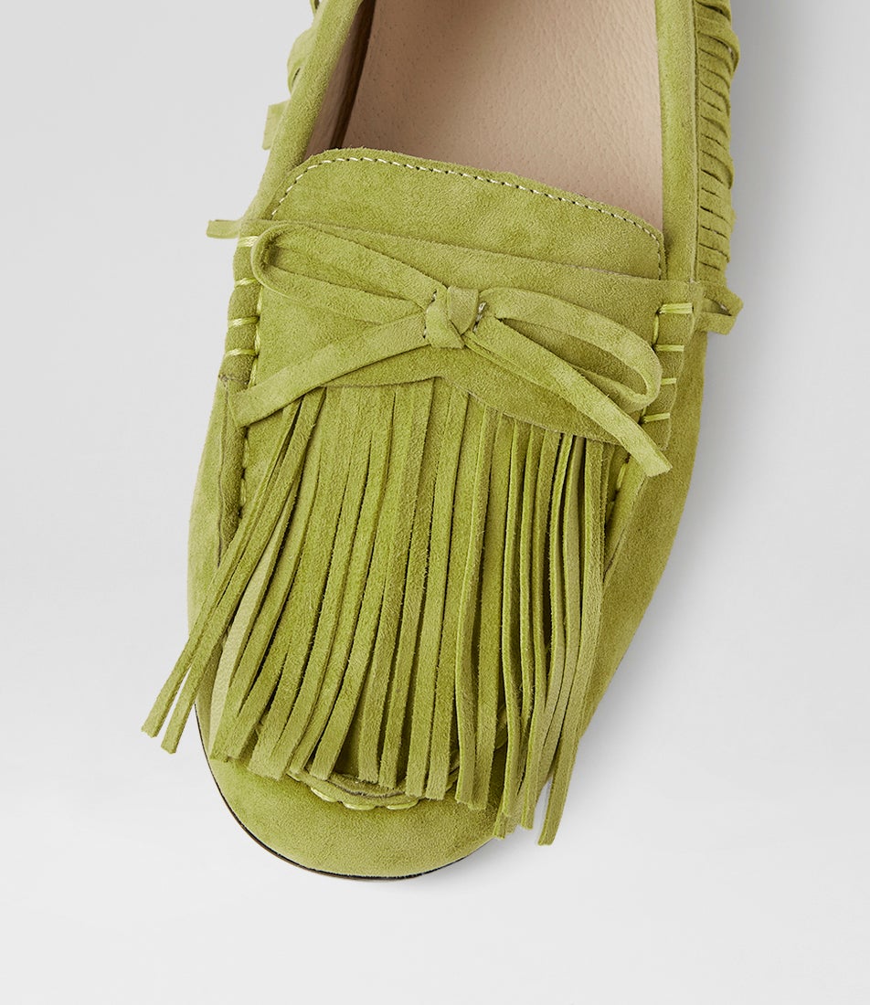 Jyrome Matcha Suede Boat Shoes