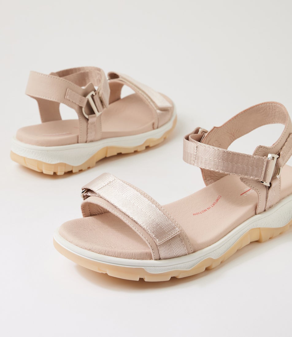 Ramble Nougat Leather Strappy Sandals