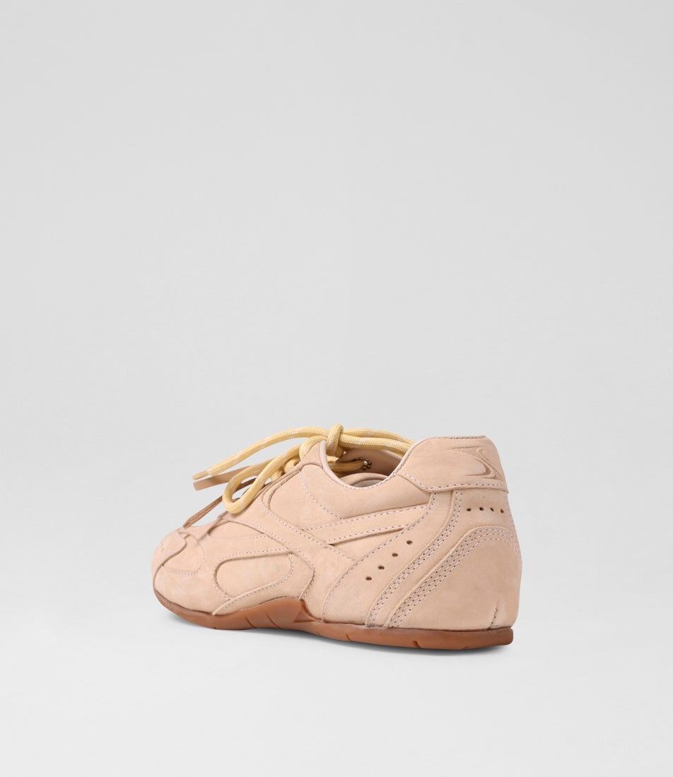 Myr Aa Vanilla Leather Lace Up Sneakers