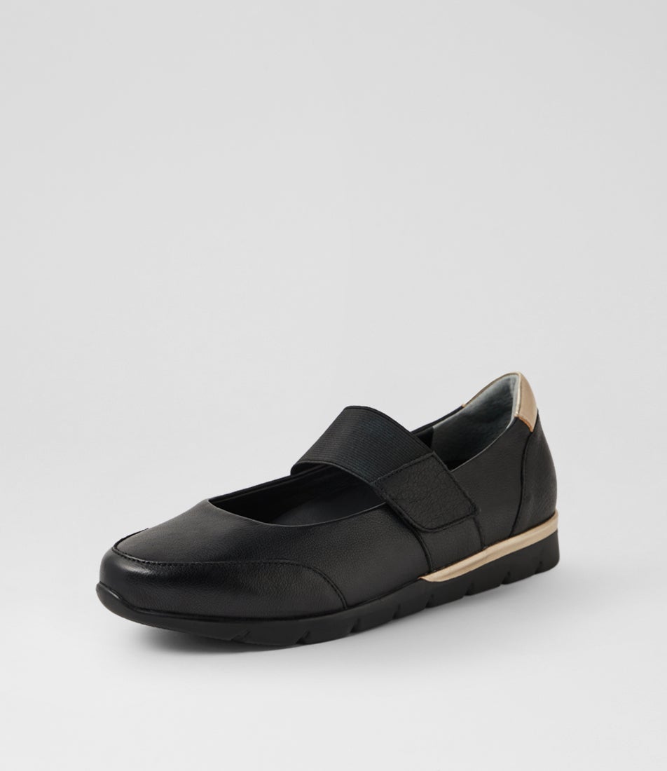 Jebba Xw Black Pale Gold Multi Mary Janes