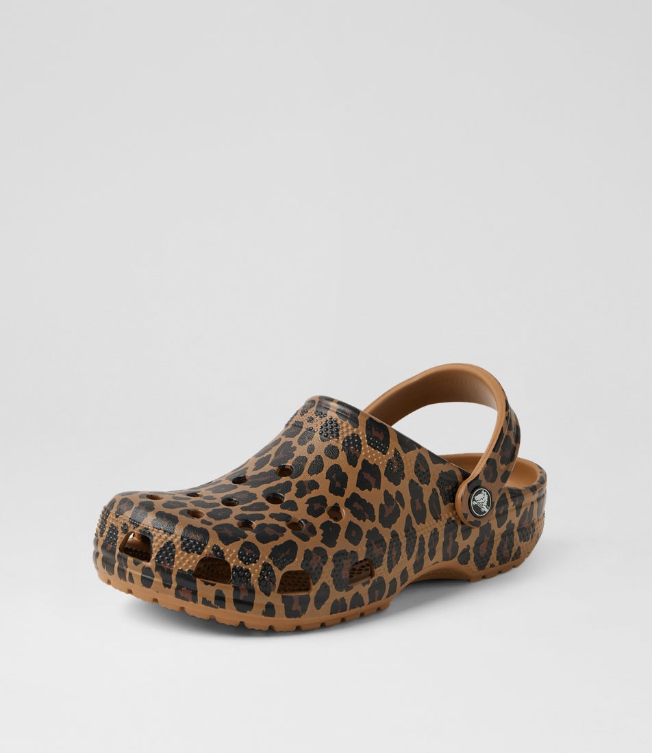 Classic Graphic Clog W Almond Tint Leopard Eva Sandals