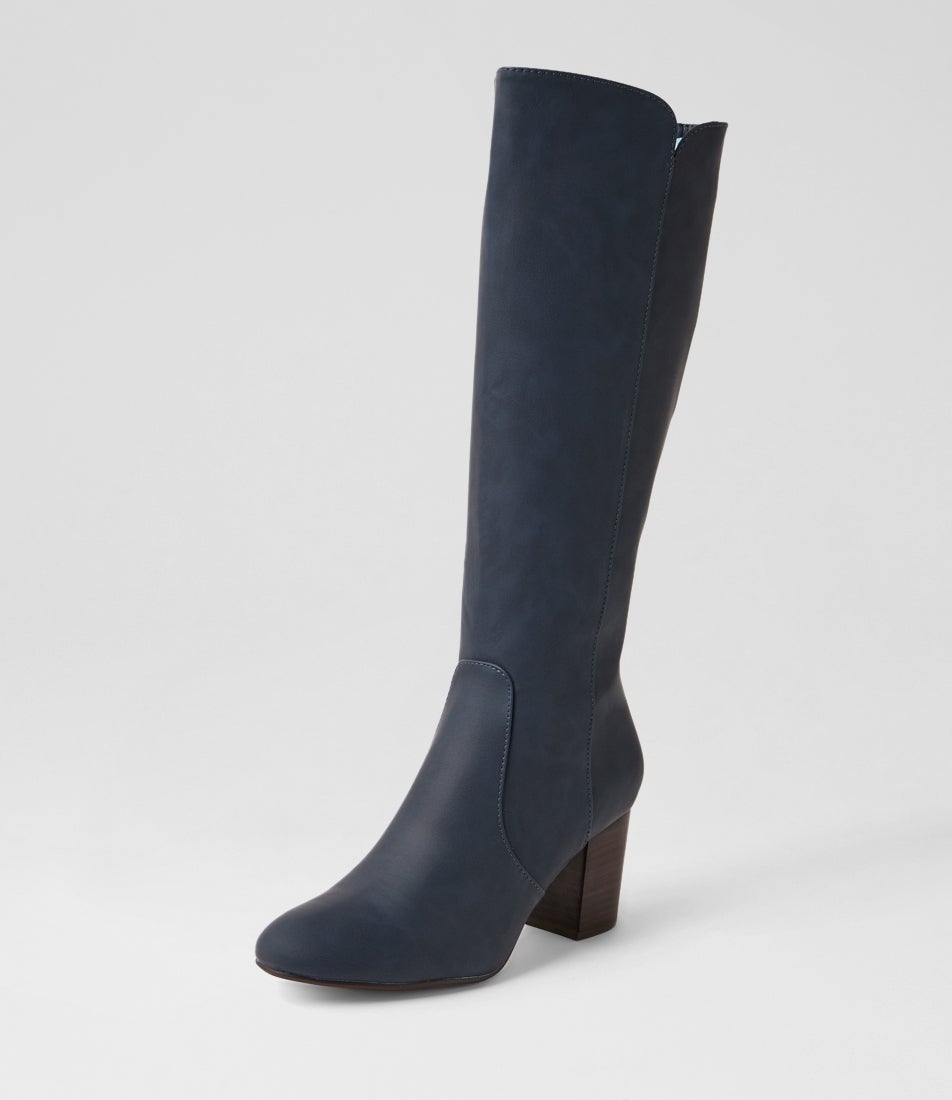 Millee Navy Knee High Boots