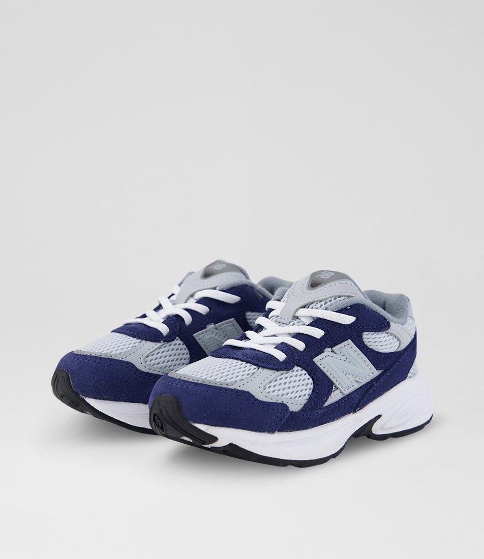 2010 Toddler Navy Aluminum Grey Mesh Sneakers