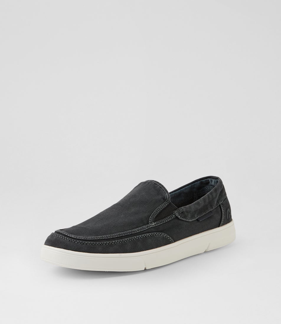 Alfieri Navy Canvas Slip On Sneakers