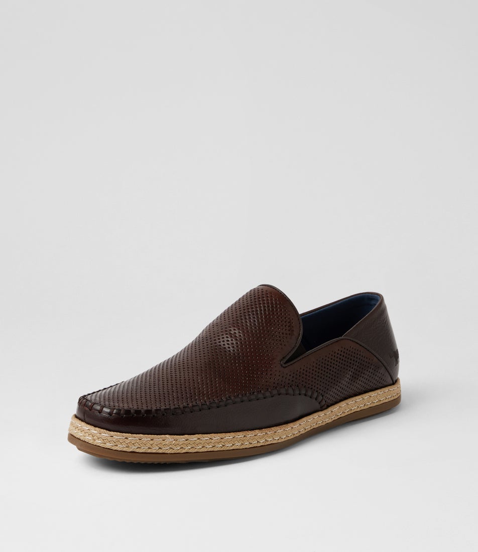 Catch Chocolate Leather Loafers