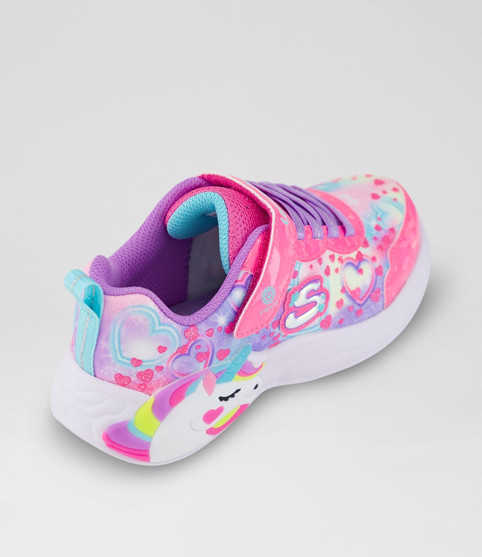 Unicorn Dreams Junior Pink Multi Fabric Slip On Sneakers