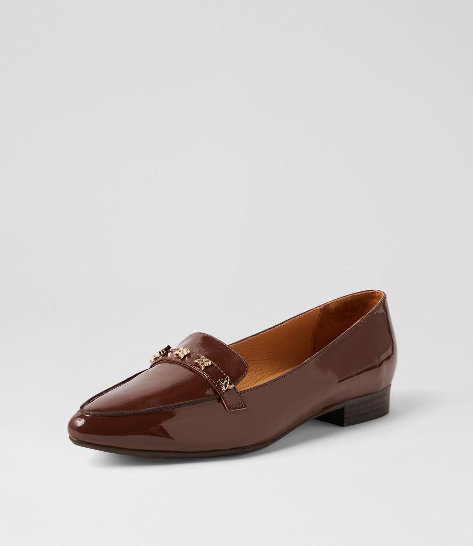 Dysin Choc Patent Leather Loafers
