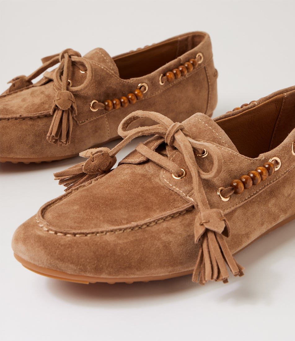 Verdict Light Choc Suede Flat Shoes