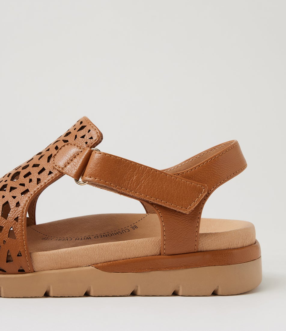 Ascotch Xw Dark Tan Camel Leather Sandals