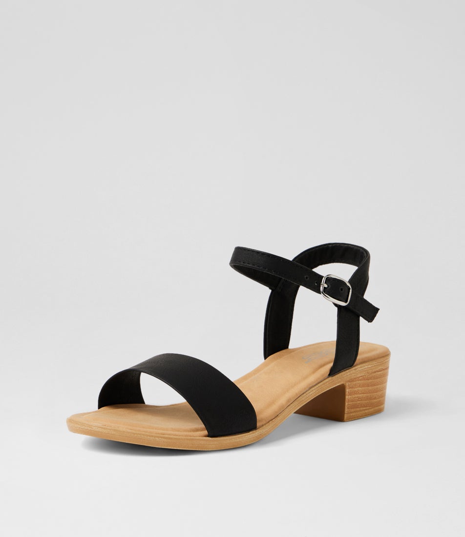Mondo Youth Black Heeled Sandals