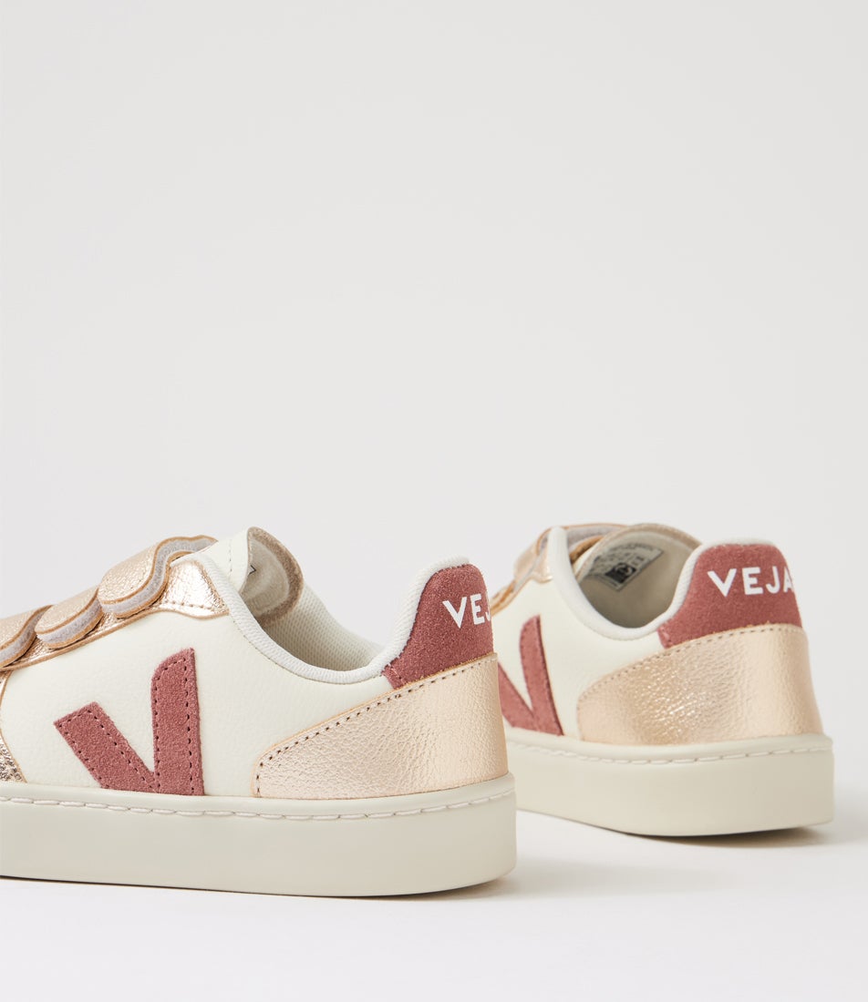 Small V 10 Junior Petale Platine Leather Slip On Sneakers