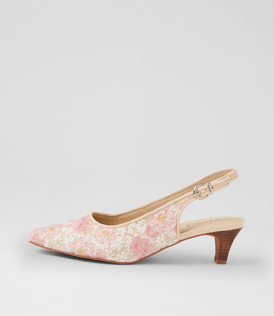 Leelee Pink Flower Multi Heels Leelee Pink Flower Multi Heels