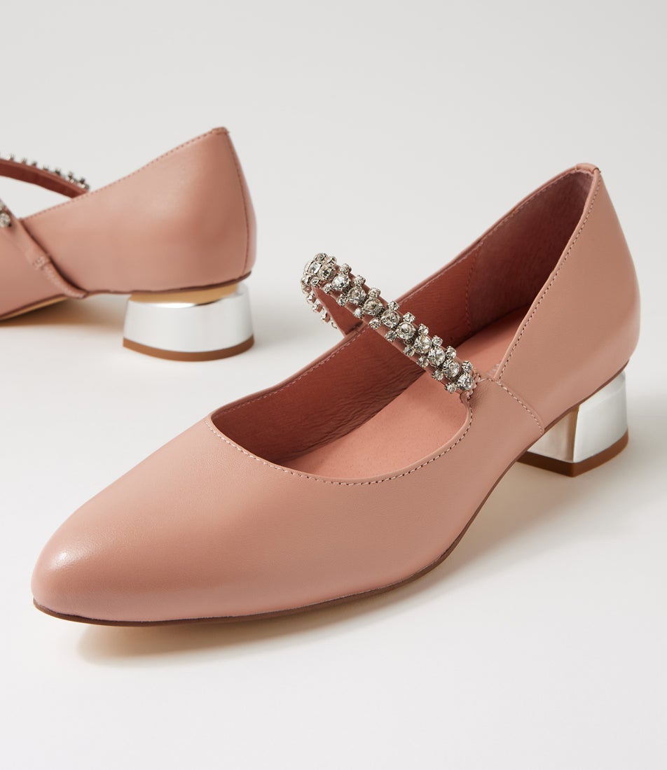 Julena Cafe Leather Mary Jane Heels