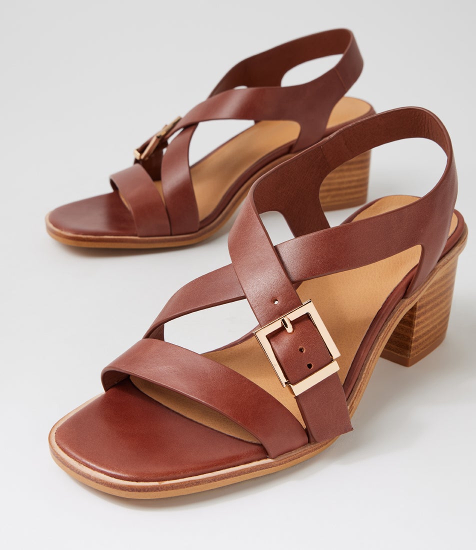 Acola Walnut Natural Leather Sandals Acola Walnut Natural Leather Sandals