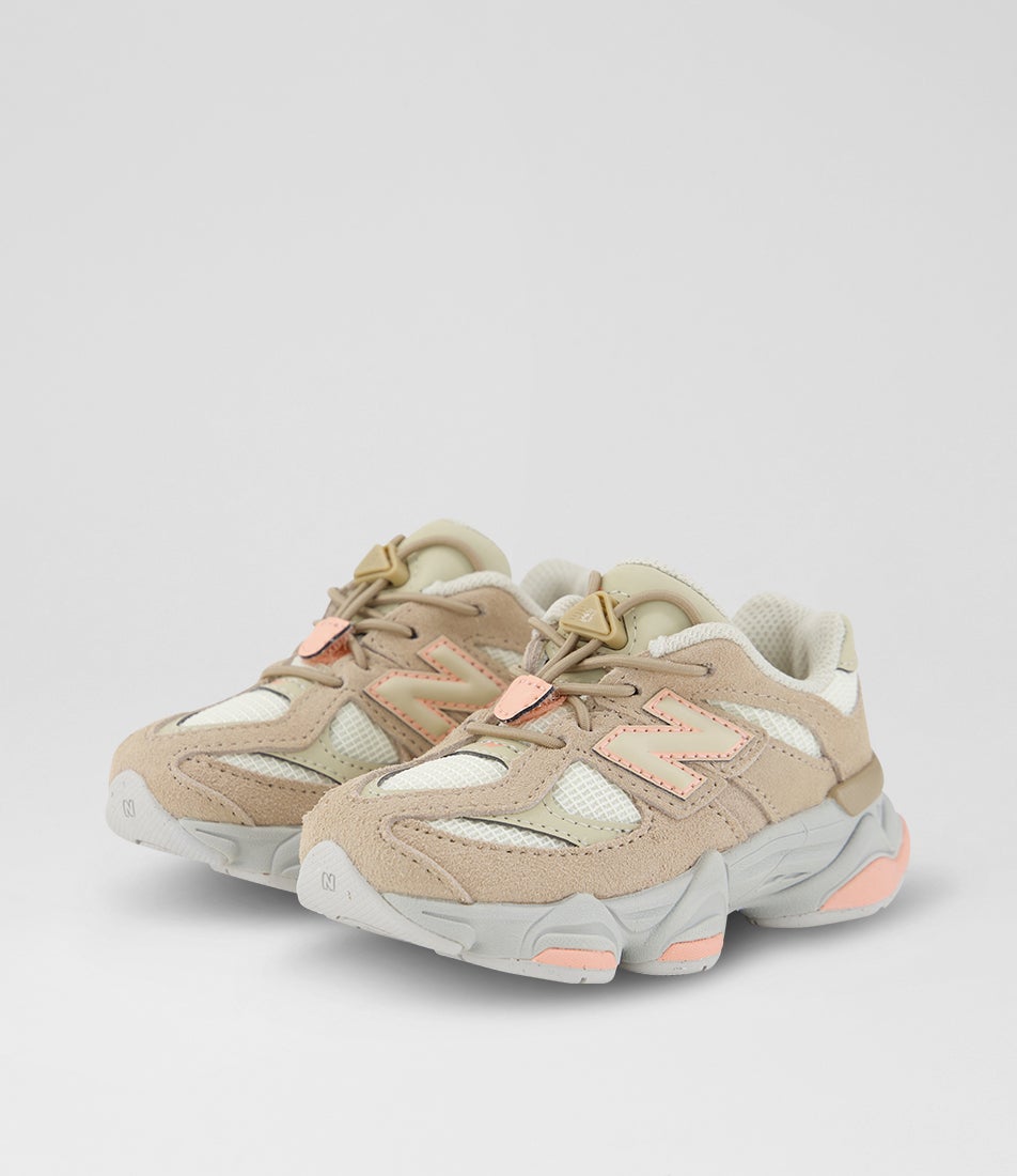 9060 Toddler Mindful Grey Pink Lemonade Suede Sneakers