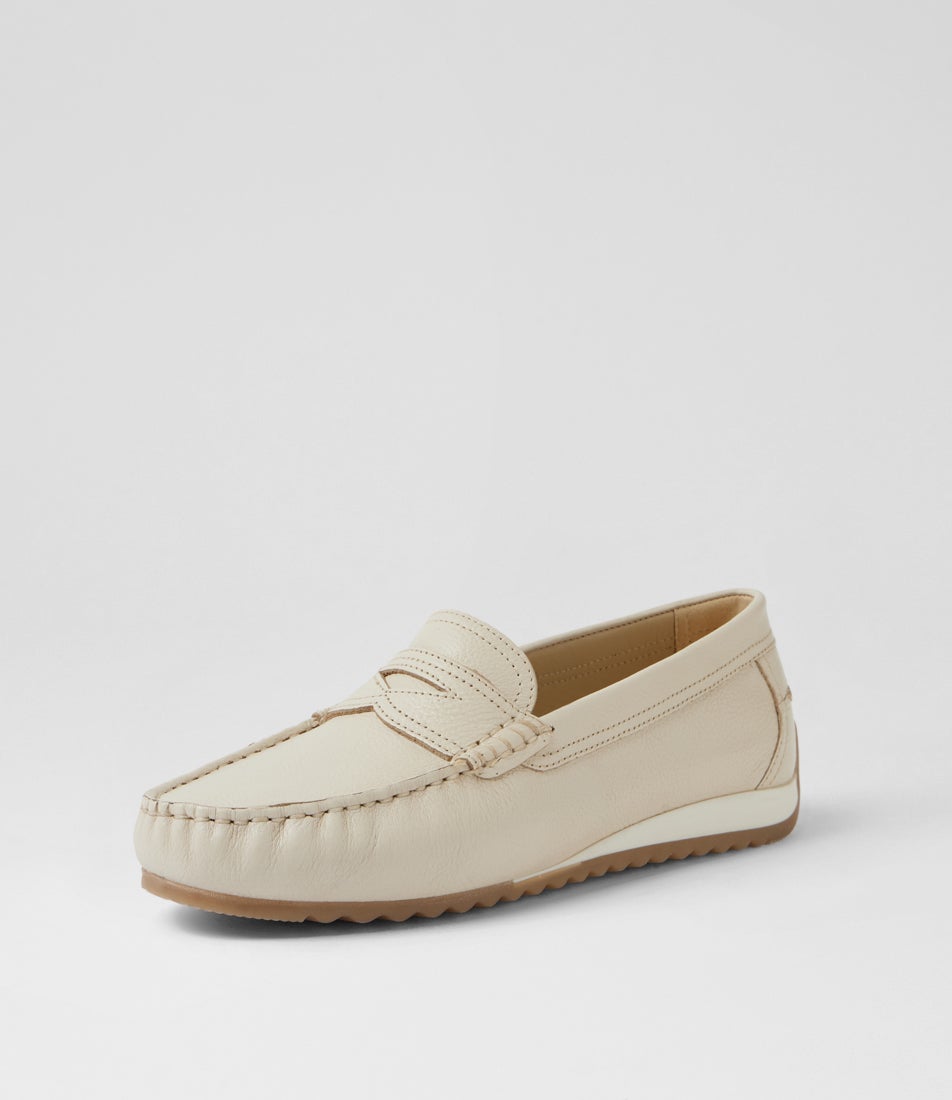 New Port 2 Cream Leather Loafers