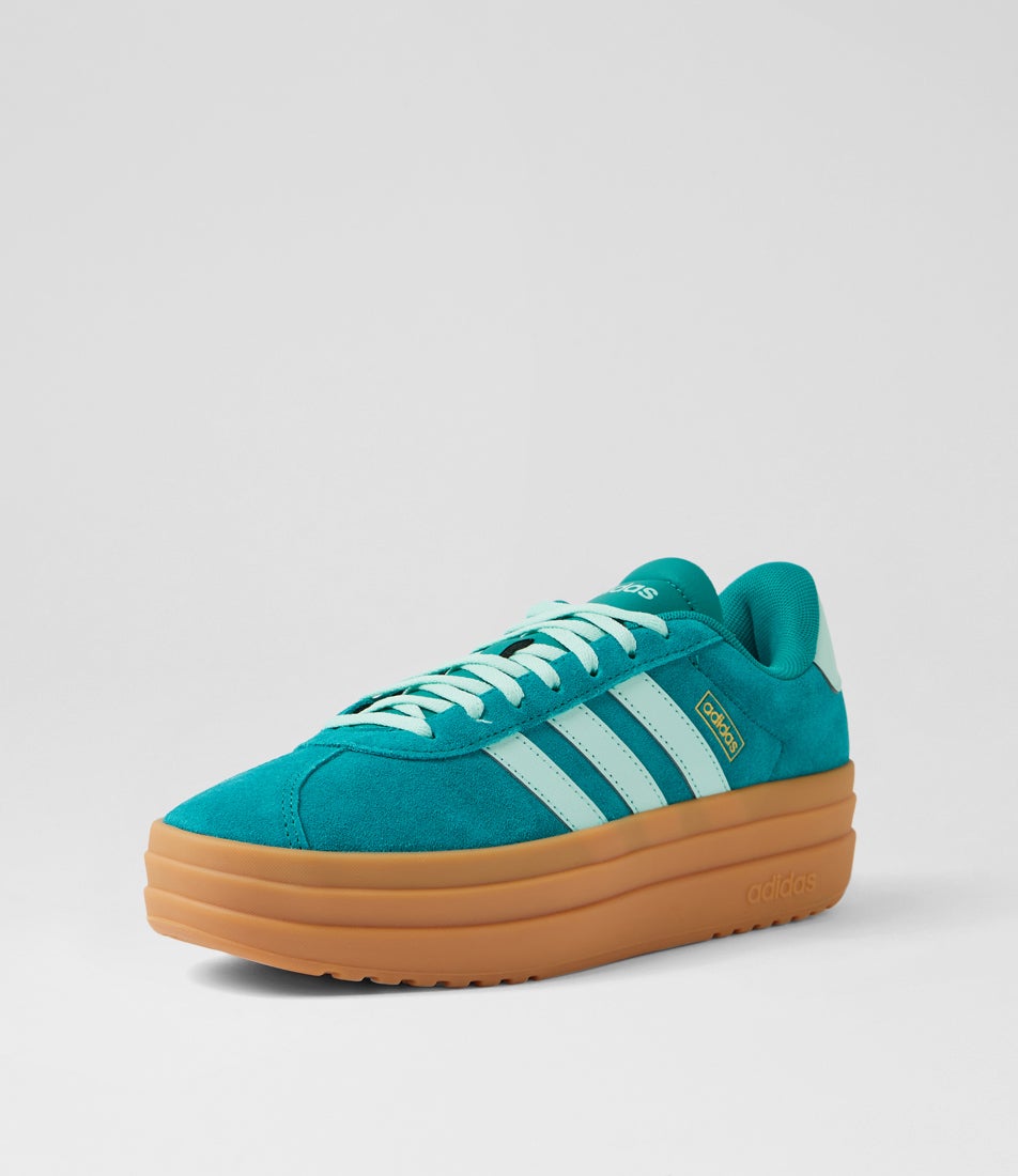 Vl Court Bold W Equipment Green Clear Mint Fabric Sneakers