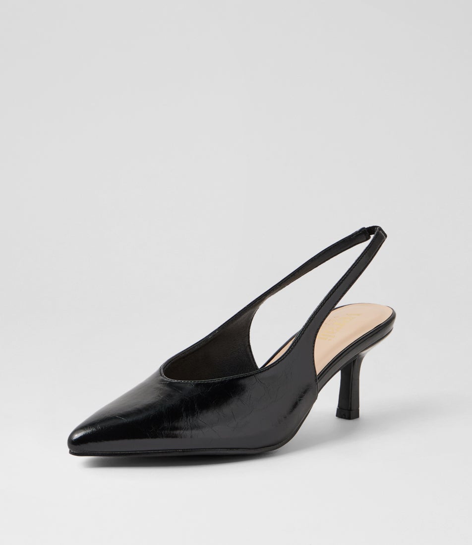 Lockwood Black Crinkle Heels