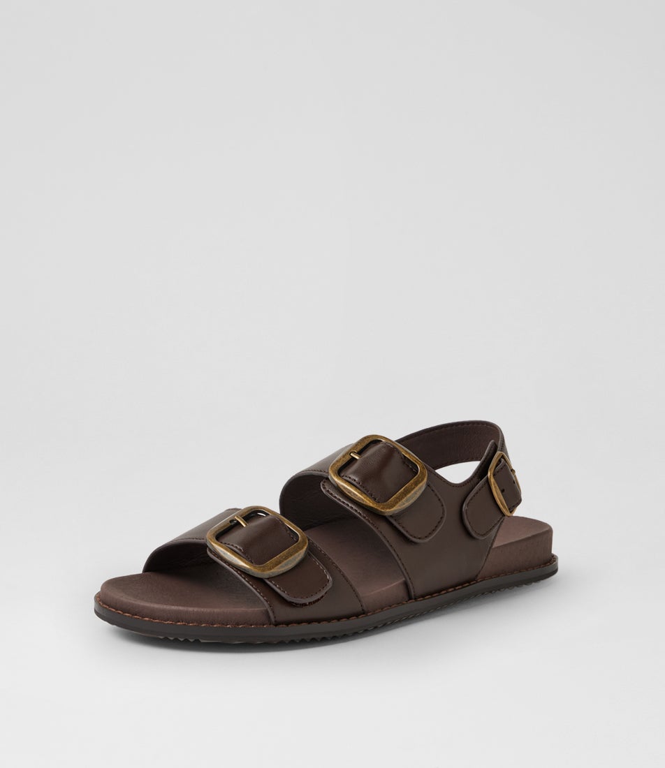 Nikolic Choc Leather Sandals