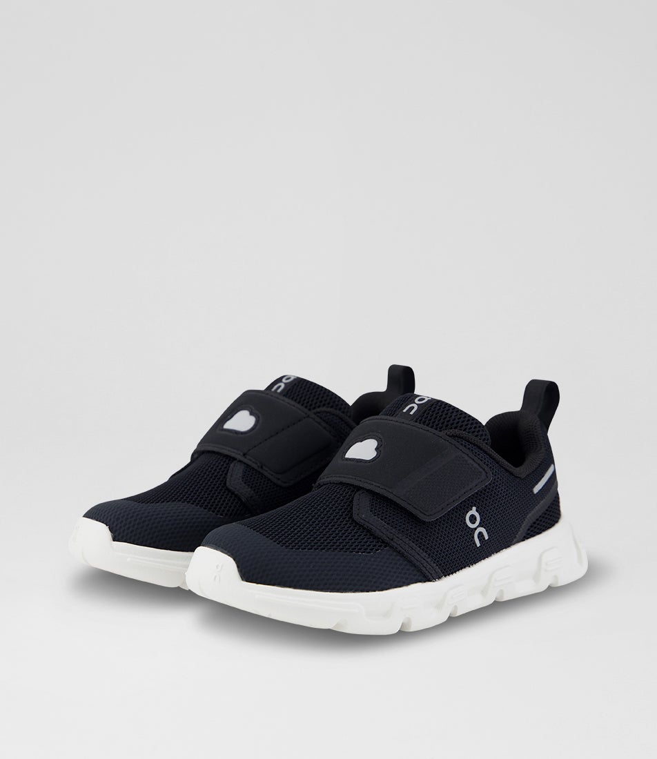 Cloud Dash Toddler Black White Fabric Sneakers