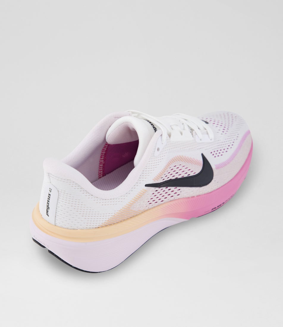 Air Zoom Pegasus 42 Youth White Black Lilac Sunset Haze Mesh Sneakers