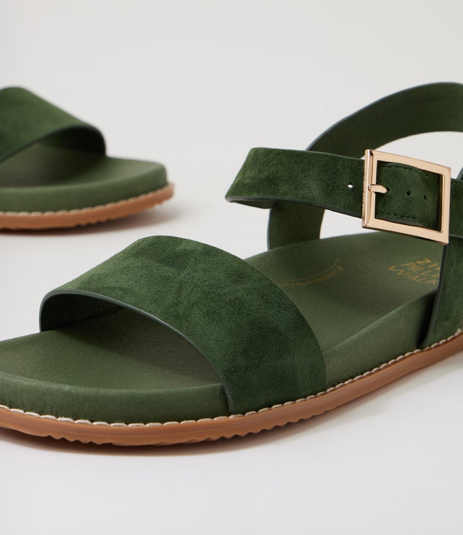 Hammil W Olive Suede Sandals