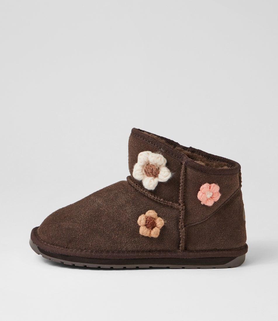 Daisy Junior Chocolate Suede Ankle Boots
