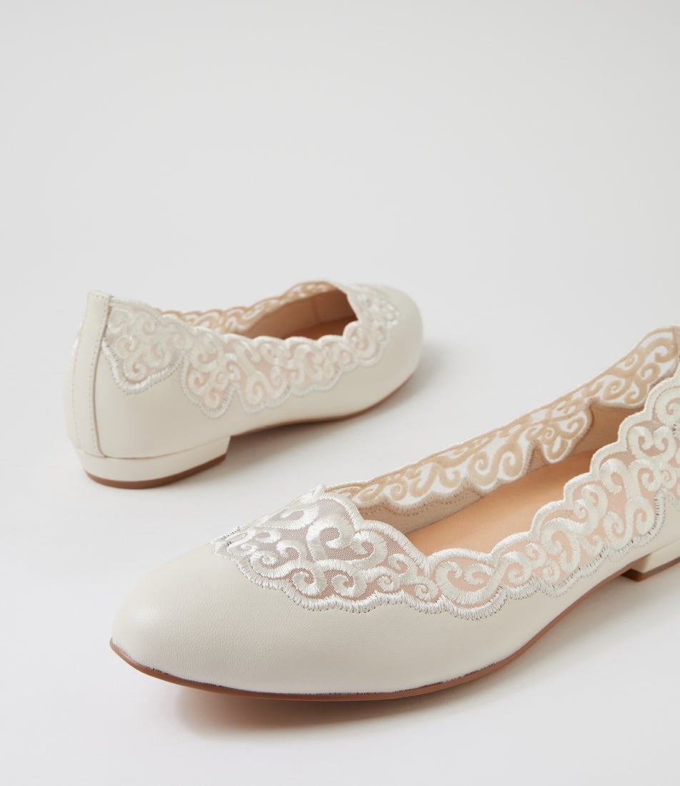 Audin Ivory Mix Ballet Flats