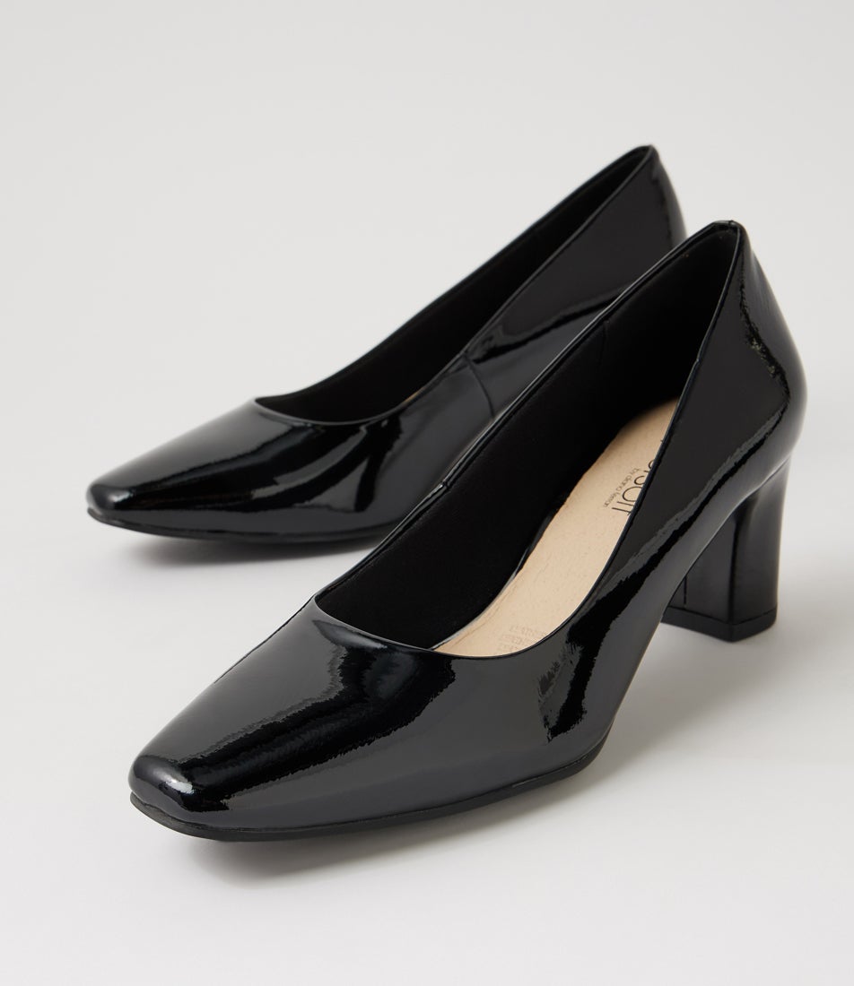 Jassine Black Patent Leather Heels