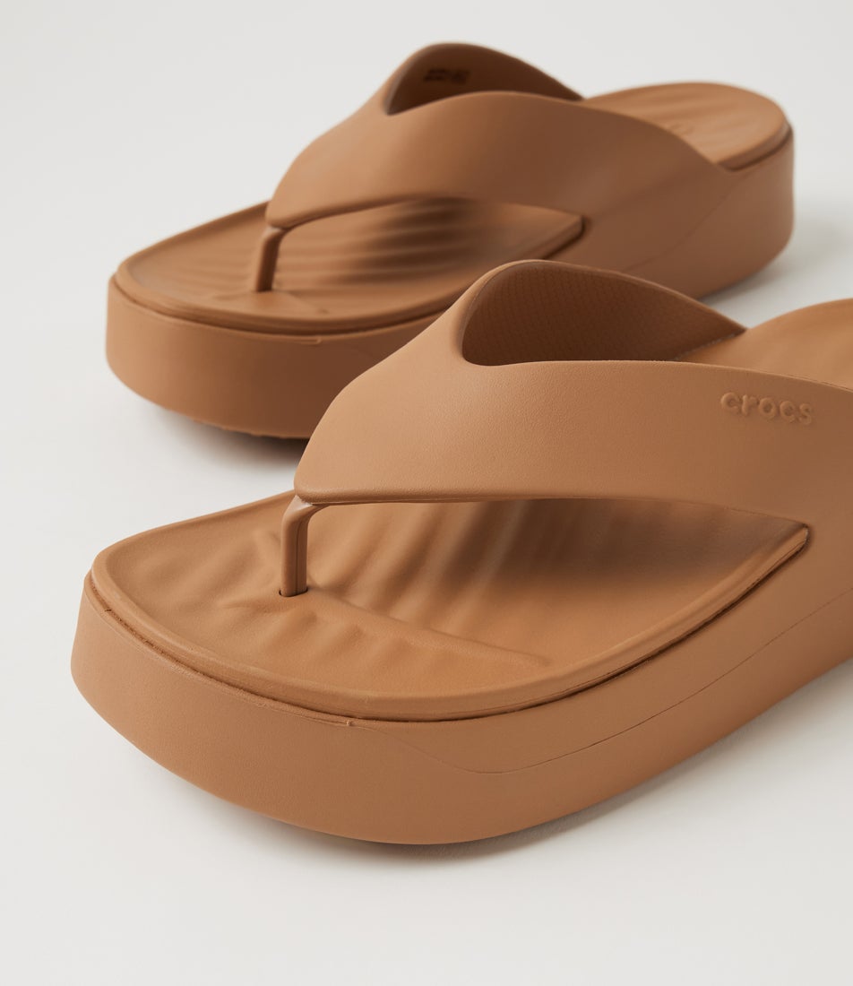 Getaway Platform W Milk Chocolate Eva Thongs