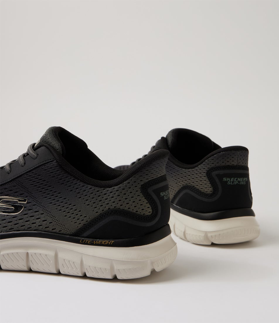 Track Revno Olive Black Knit Sneakers