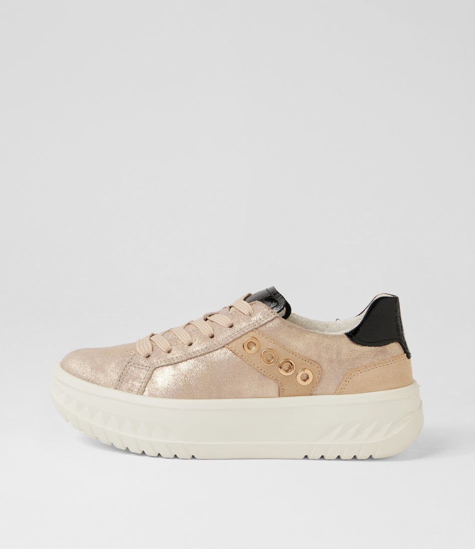 Monaco 9 Platinum Leather Lace Up Sneakers