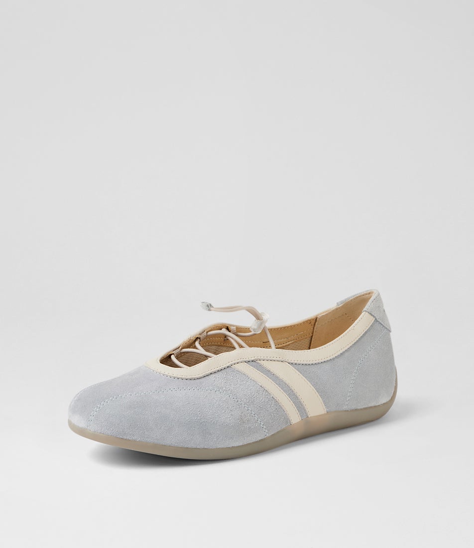 Hollie Light Blue Suede Ballet Sneakers