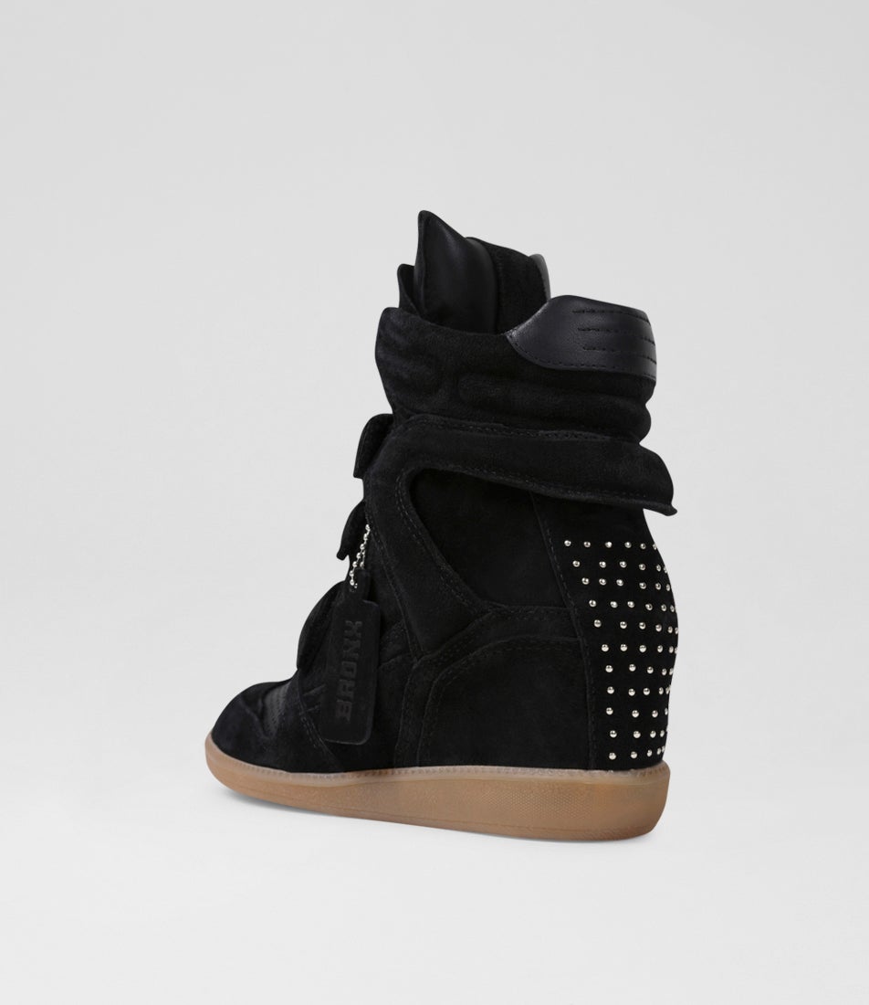 Jae Black Gum Leather Heels
