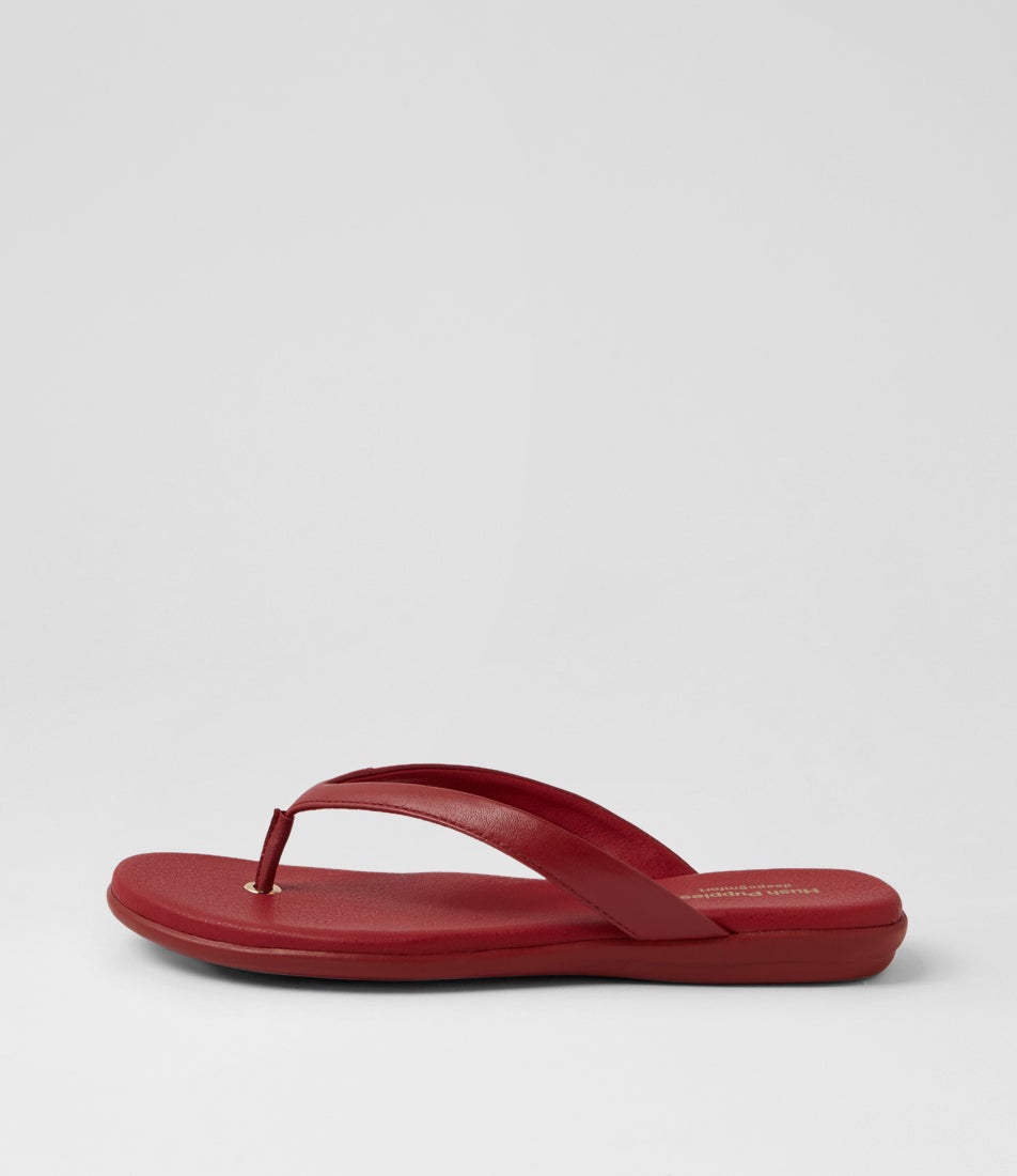 Kora Red Leather Thongs