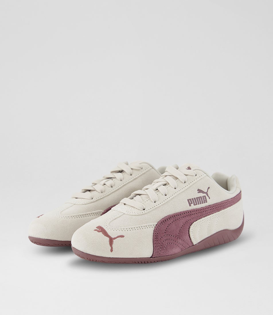 Speedcat Og Youth Silver Fog Rich Cocoa Suede Lace Up Sneakers