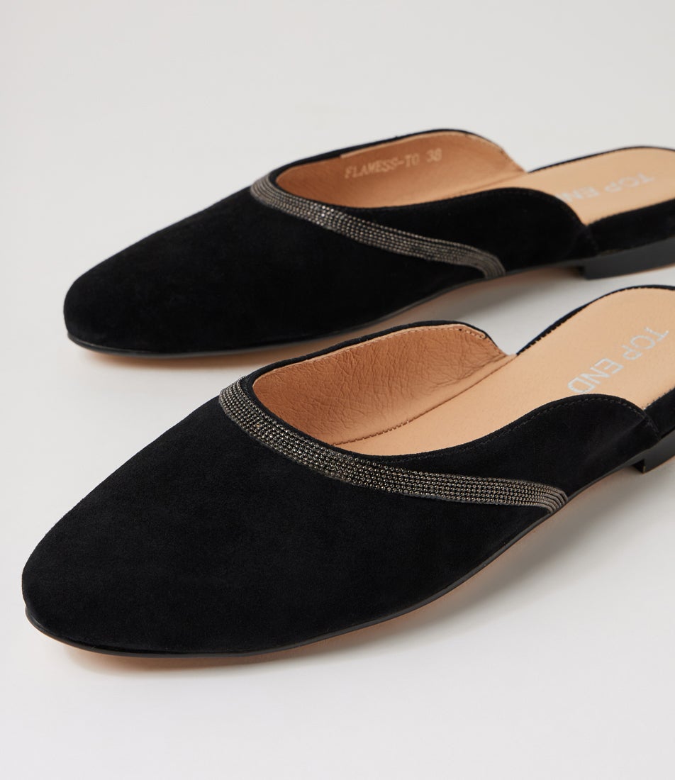 Flamess Black Suede Flats